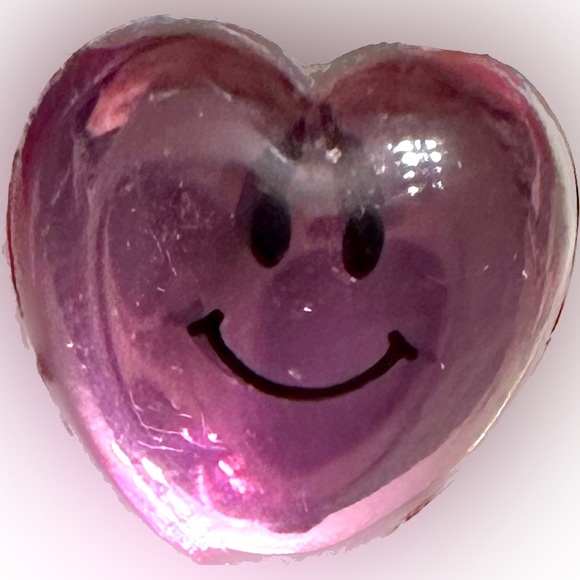 VTG RARE Y2K LISA FRANK PINK SMILEY HEART RING BLING JEWELRY VALENTINE GIFT LOVE - Picture 9 of 9